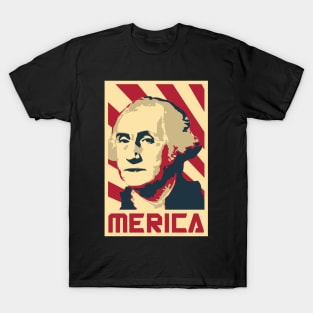 George Washington Merica Retro Propaganda T-Shirt